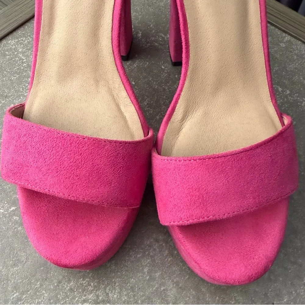 IDIFU IN5 Sabrina Platform Block Chunky High Heels Ankle Strap Heel size 7